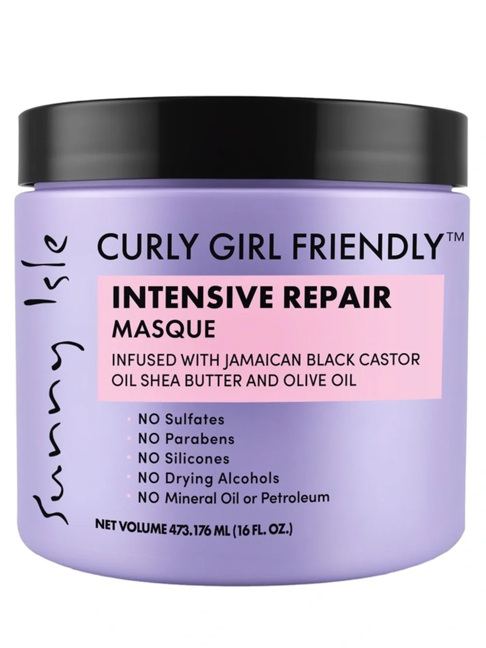 BRAND NEW Sunny Isle Curly Girl Friendly Intensive Repair Masque 16oz hair mask